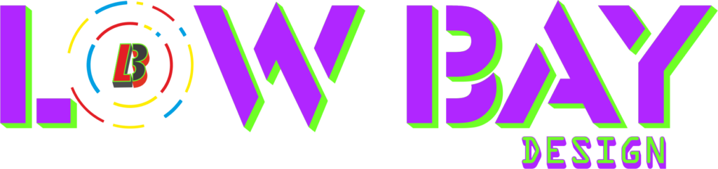 logo low bay lima y lila neon para web